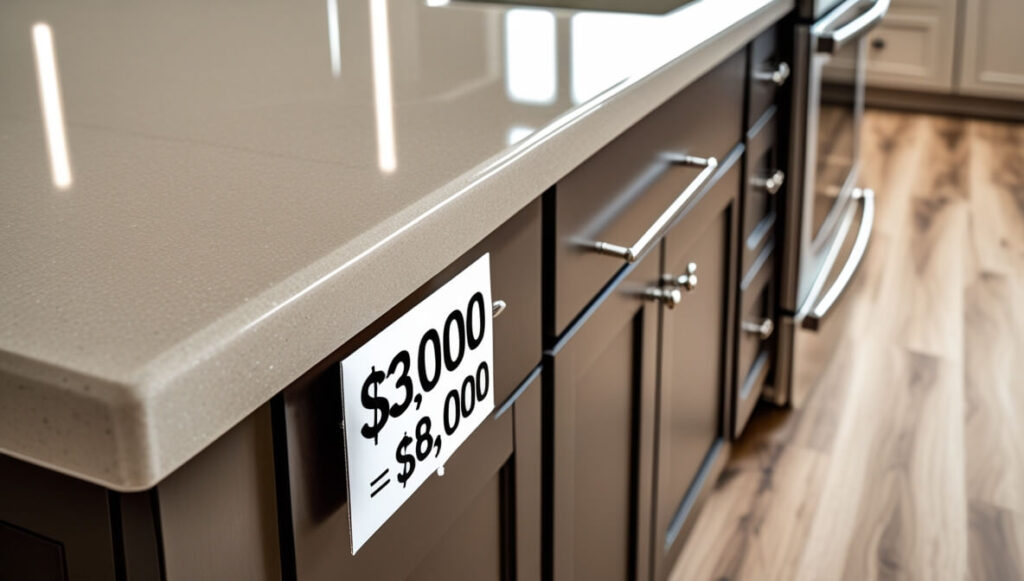 Material Cost Breakdown (Cabinetry, Countertops, Flooring)