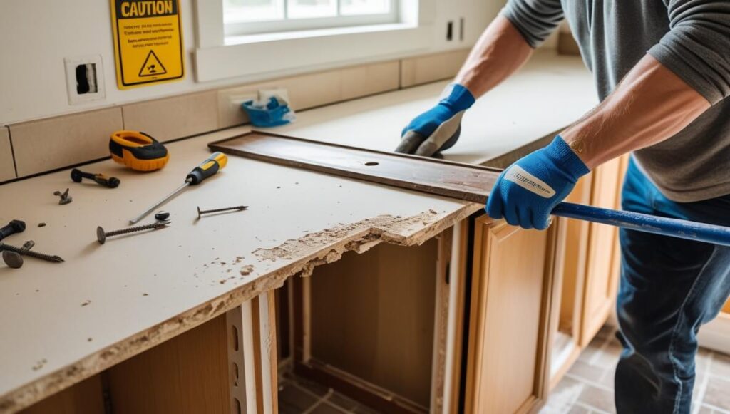 Removing Your Old Countertops Safely