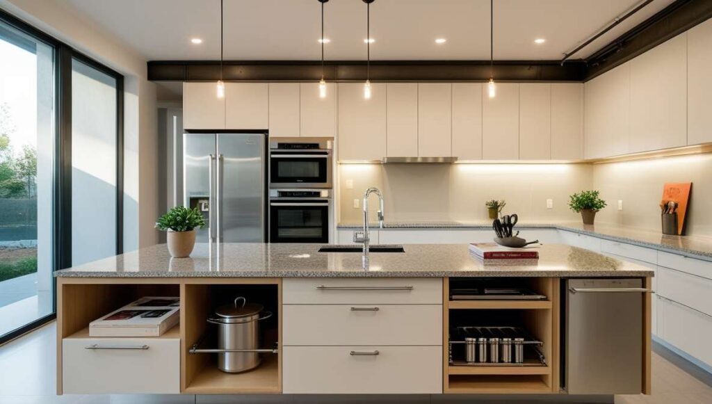 modern sleek kitchen interior